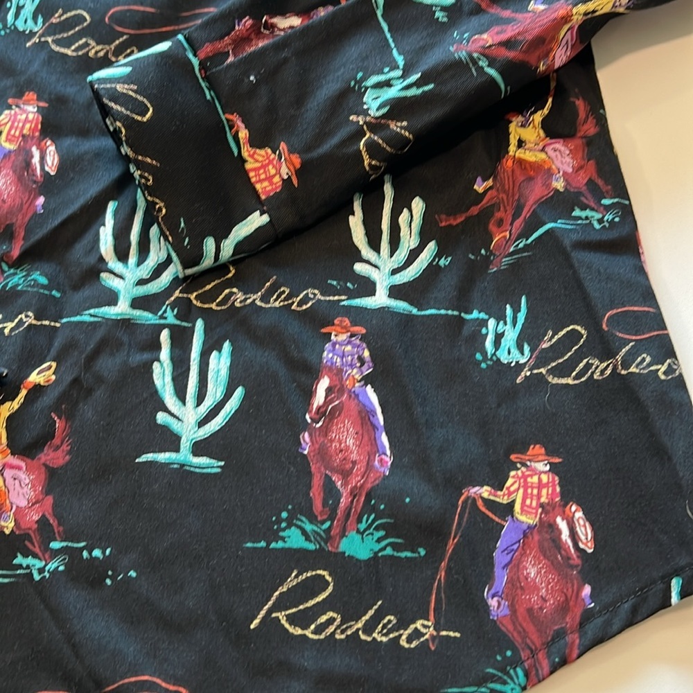 Rough Rider - large button up shirt, rodeo, cactus - Picture 4 of 7
